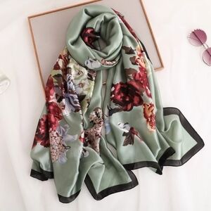 Miss Zoey - Green Women Long Scarf